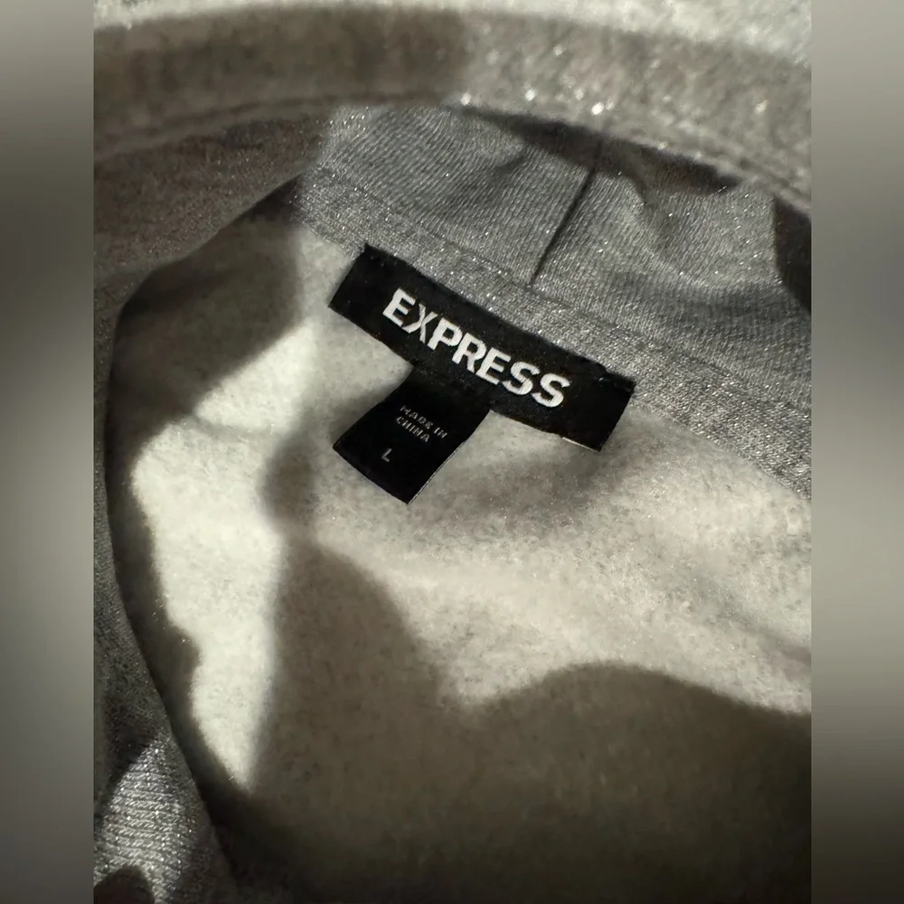 Express Grey Sparkle Hoodie - Picture 5 of 5